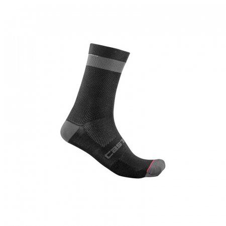 Ciclism - Sosete Castelli Alpha 18, Negru/Antracit, L/XL, 40-43