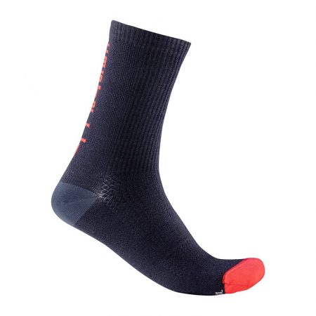 Ciclism - Sosete Castelli Bandito Wool 18 Bleumarin/Rosu L/XL 40-43