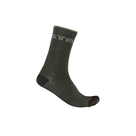 Ciclism - Sosete Castelli Distanza 20, Kaki, L/XL, 40-43