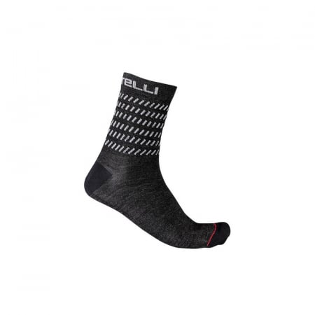 Ciclism - Sosete Castelli Go 15, Negru/Alb, S/M, 36-39