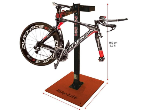 Ciclism - STAND REPARATIE BICICLETA BIKE LIFT WITH BASE MIO-150 FULL OPTIONALS Negru/Rosu