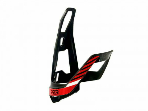 Ciclism - Suport Bidon Apa Bicicleta P2R HUGG - Negru-Rosu