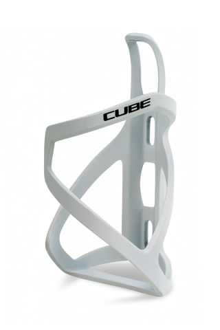 Ciclism - SUPORT BIDON CUBE BOTTLE CAGE HPP LEFT-HAND SIDECAGE MATT BLACK - GLOSSY WHITE