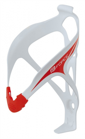 Ciclism - Suport bidon Force Foa aluminiu alb/rosu