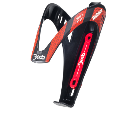 Ciclism - Suport Bidon Plastic DEDA Gabbia Negru/Rosu