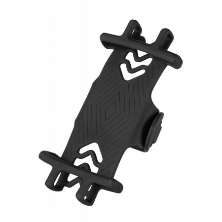 Suport telefon bicicleta - Suport Force din silicon pentru telefon 4 - 6 pe tija, negru