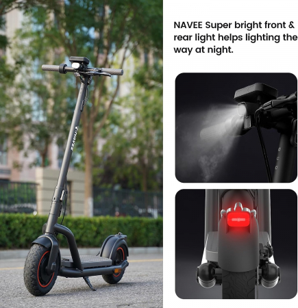 Trotineta Electrica Navee N65 Viteza maxima 25km/h, Autonomie maxima 65Km, Motor 500W, acumulator 48V 12.5Ah, Roti 10" [9]