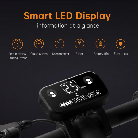 Trotineta Electrica Navee N65 Viteza maxima 25km/h, Autonomie maxima 65Km, Motor 500W, acumulator 48V 12.5Ah, Roti 10" [7]