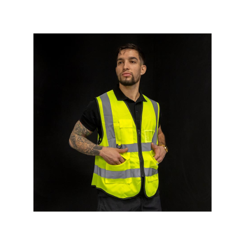 Vesta reflectorizanta cu buzunare E-Wheel [2]