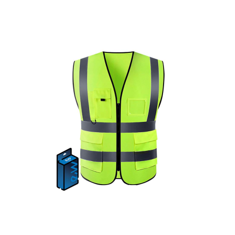 Lumini bicicleta - Vesta reflectorizanta cu buzunare E-Wheel