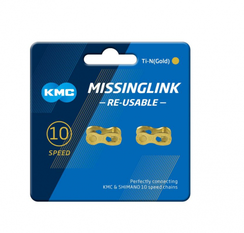 Piese biciclete - Zala Conectoare Kmc X10 Cl559R-Ti Gold Ti-N, Missing Link