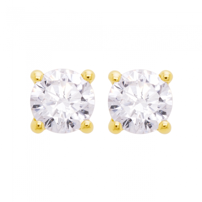 Cercei aur galben 18k cu diamante naturale [2]