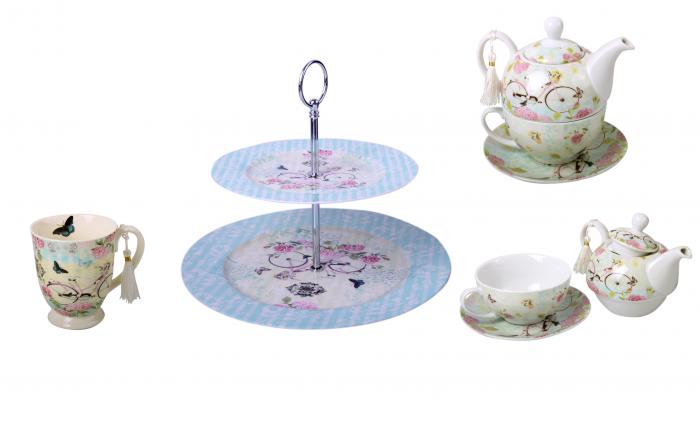 Green Mint Garden Set Cana, Ceainic si Fructieră [2]