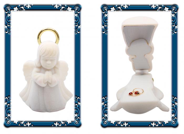 Cercei Tortite Copii Borealy Aur Galben 9 K Ladybug [2]