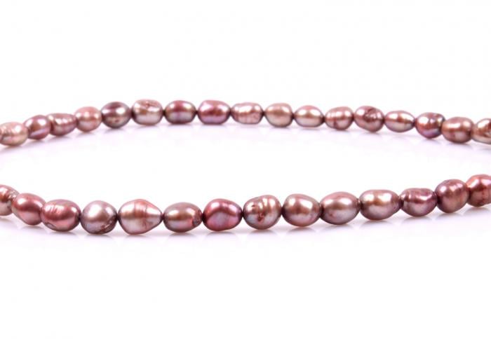 Colier Perle Borealy Oval  Bronze Peach [2]