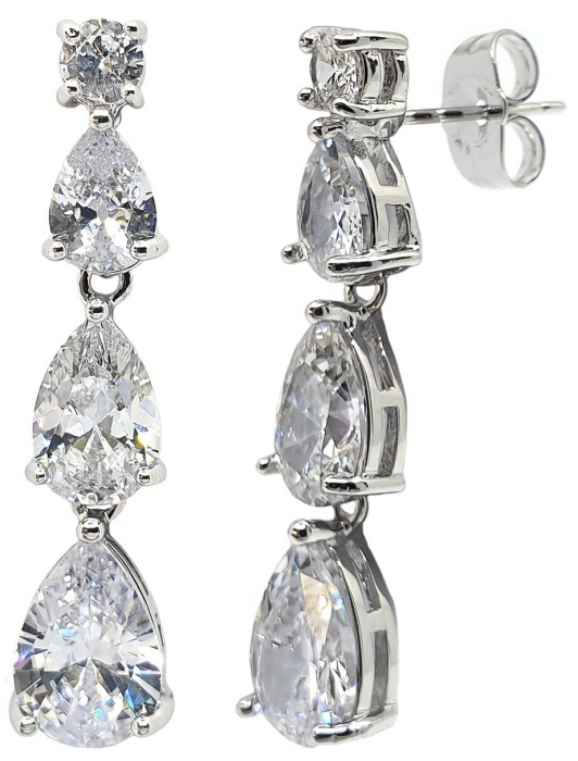 Set Colier si Cercei Crystal Square Bride by Borealy [4]