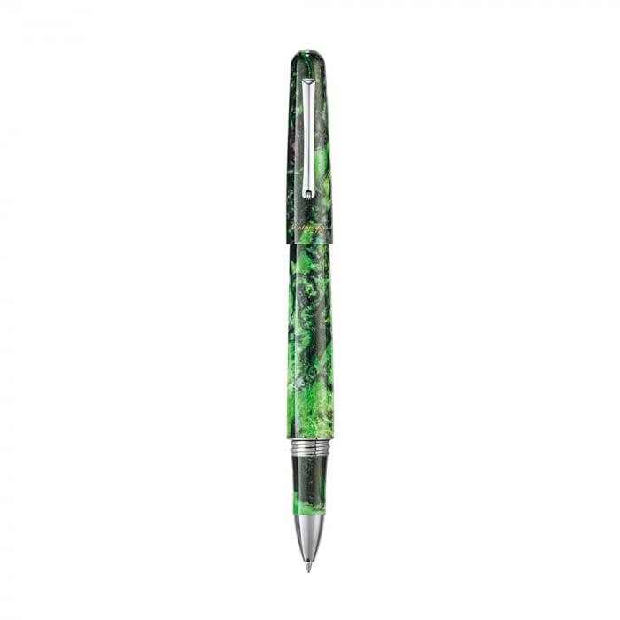 Elmo 01 Roller FANTASY BLOOMS Black Star Calla Lily  by Montegrappa, Made in Italy [1]