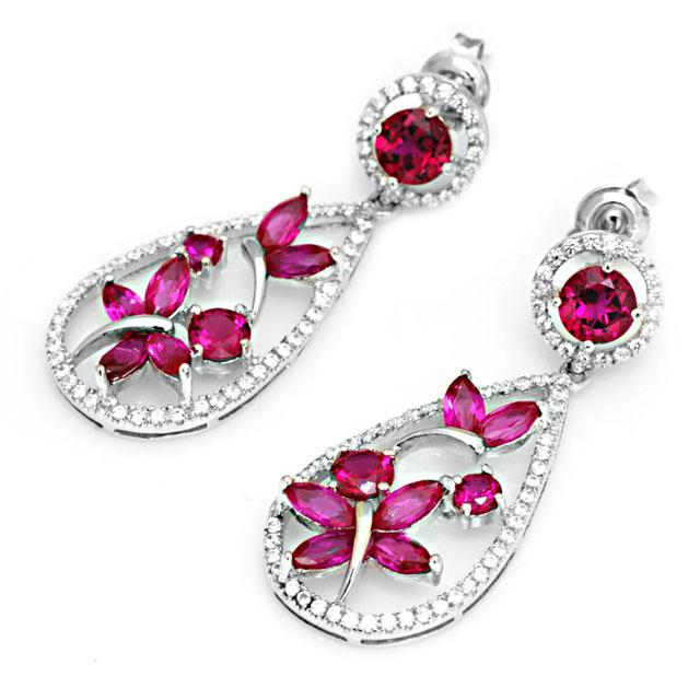 Cercei Borealy Argint 925 Rubin Glamour [2]