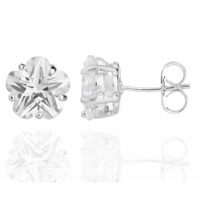 Cercei Borealy Sapphire Studs Flower Cut [2]