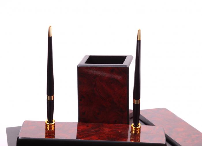 Business Set multifunctional pentru birou Dark Burgundy cu 8 accesorii [8]