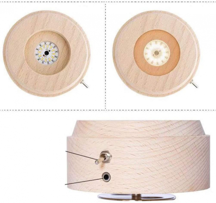 Lampa Cristal Calea Lactee 3D Rotativa si Muzicala [6]