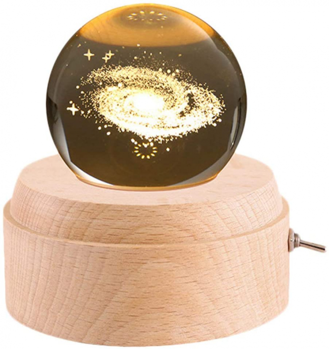Lampa Cristal Calea Lactee 3D Rotativa si Muzicala [2]