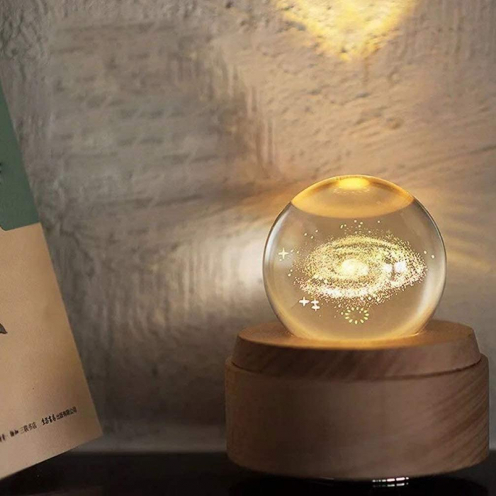 Lampa Cristal Calea Lactee 3D Rotativa si Muzicala [3]