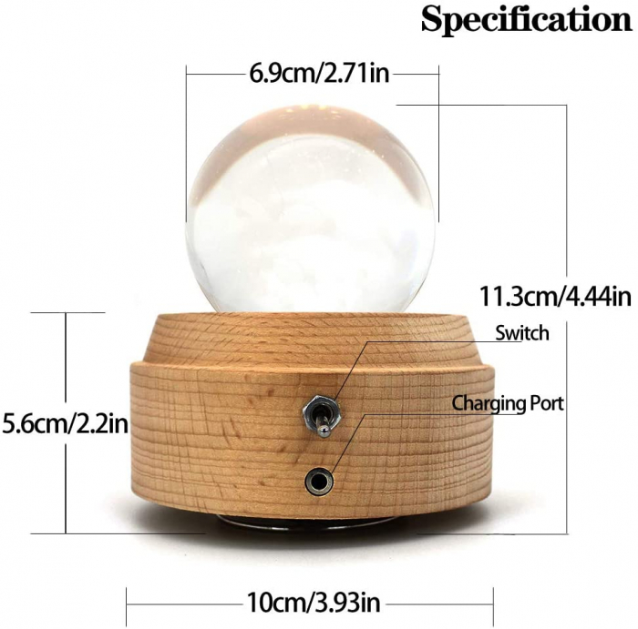 Lampa Cristal Calea Lactee 3D Rotativa si Muzicala [4]