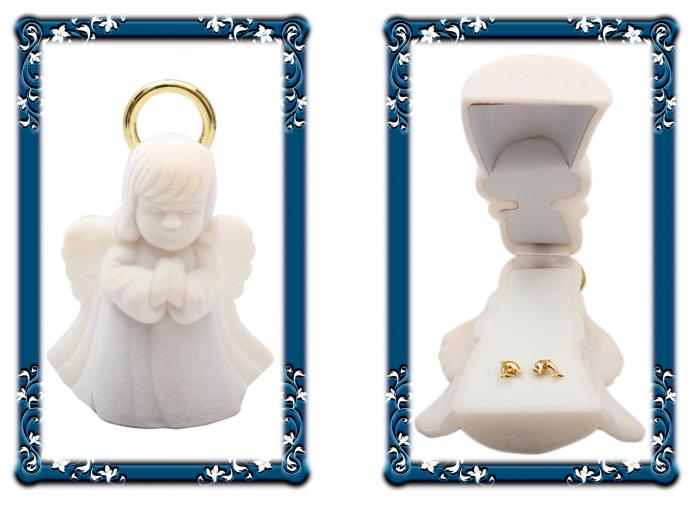 Cercei pentru Copii Borealy Aur Galben 9 K Dolphin [2]