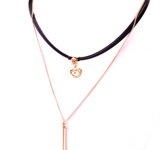 Choker Borealy Crystal Crown Gold Plated [3]