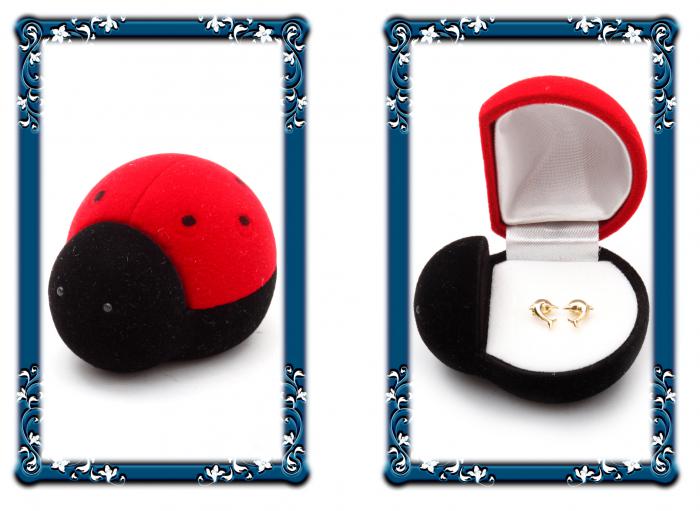 Cercei pentru Copii Borealy Aur Galben 9 K Dolphin [3]