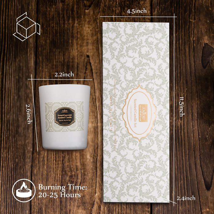 Luxury Cadou ANJOU Set 4 lumanari naturale parfumate [5]