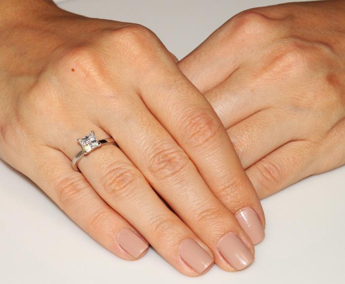 Inel Borealy Argint 925 Simulated Diamond Logodna Princess Marimea 8 [2]