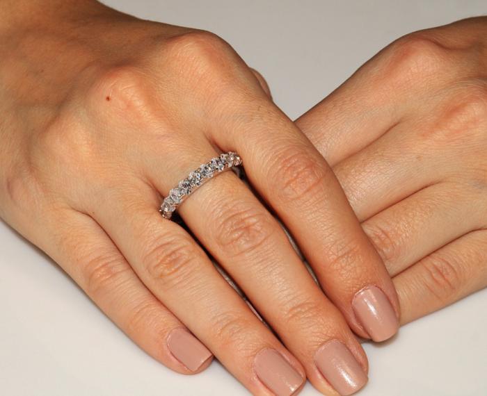 Inel Borealy Argint 925 Eternity Oval Cut Mărimea 6 [2]