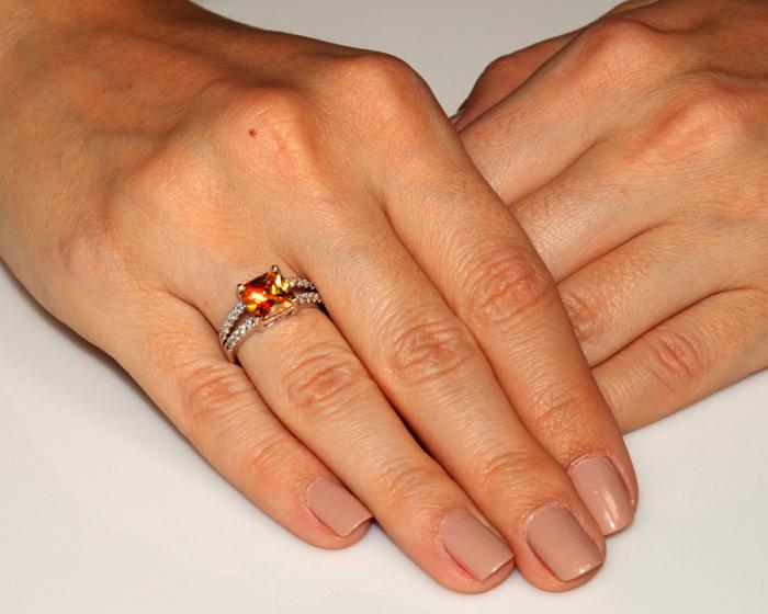 Inel Borealy Argint 925 Created Diamond Princess Yellow Canary Marimea 7 [2]