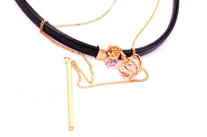 Choker Borealy Crystal Crown Gold Plated [4]