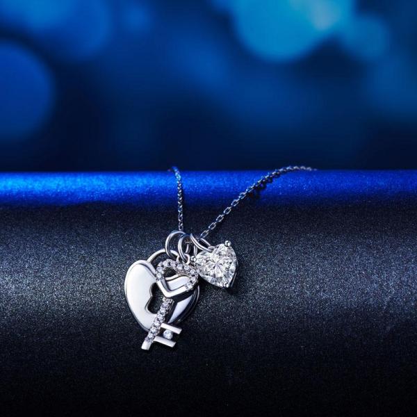 Colier Borealy Argint 925 Key Love Lock [2]