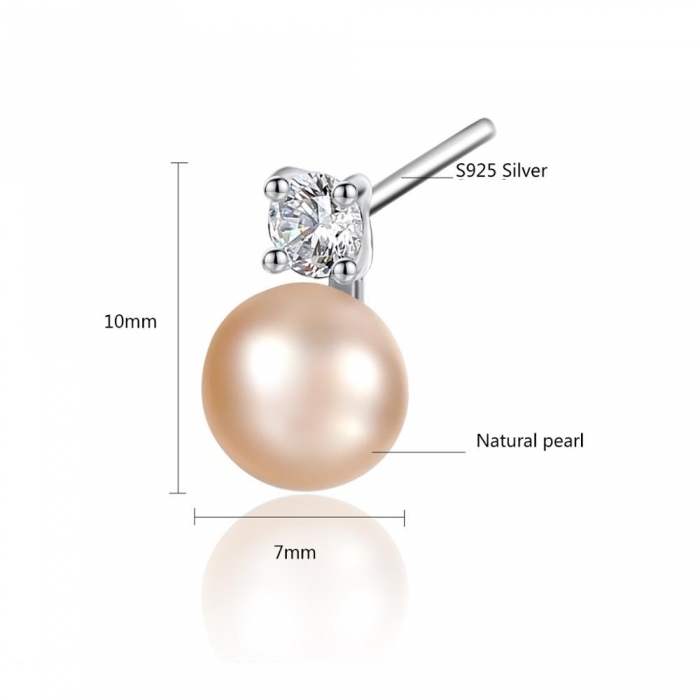 Cercei Borealy Argint 925 Small Natural Pearl [2]