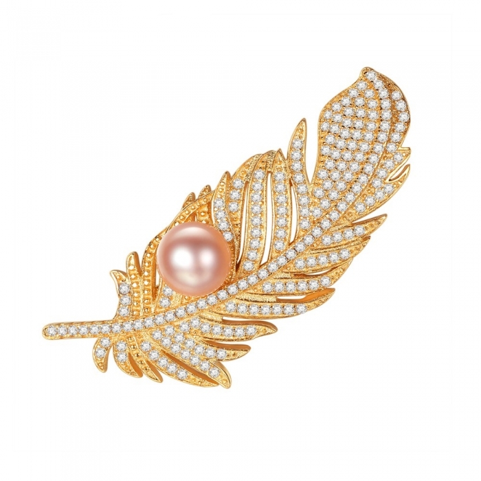 Broşă Argint 925 Natural Pearl si Esarfa Borealy [2]