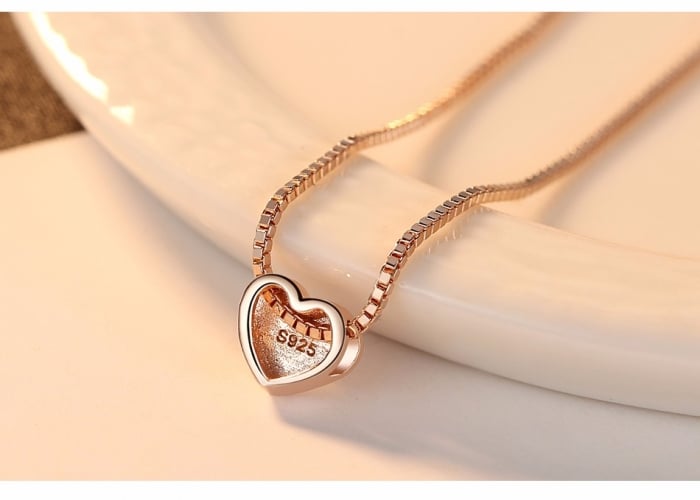 Colier Borealy Argint 925 Pink Heart - Cadou Valentine's Day [2]