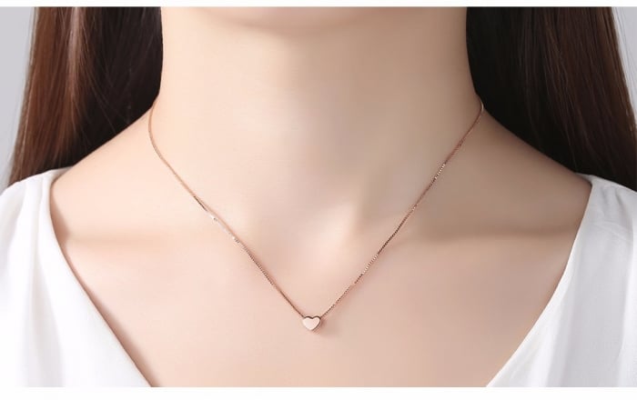 Colier Borealy Argint 925 Pink Heart - Cadou Valentine's Day [3]