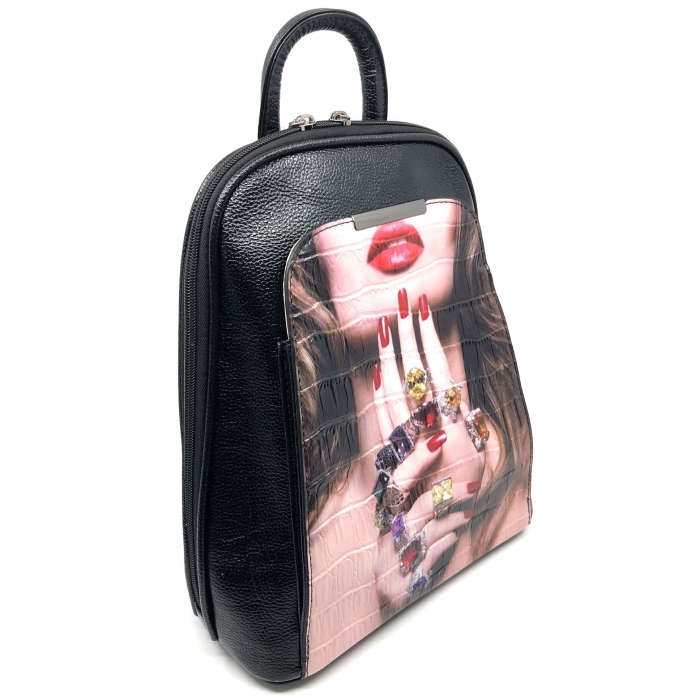Rucsac dama by Borealy, Accessoire Noir, piele ecologica [2]