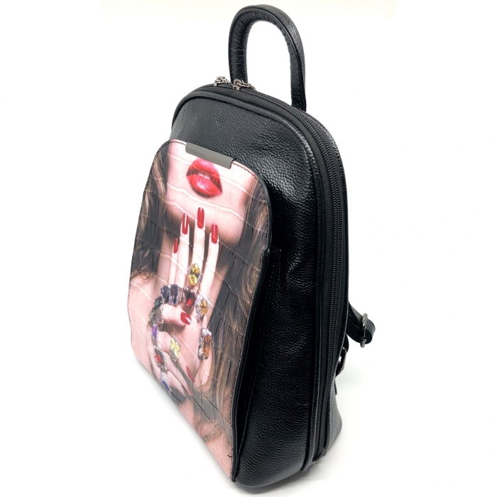 Rucsac dama by Borealy, Accessoire Noir, piele ecologica [3]