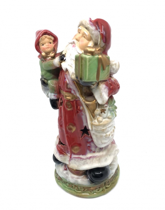 Decoratiune Ceramica Santa Claus, by Borealy, 25 cm inaltime [2]