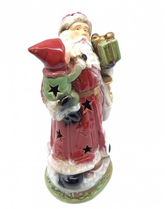 Decoratiune Ceramica Santa Claus, by Borealy, 25 cm inaltime [3]