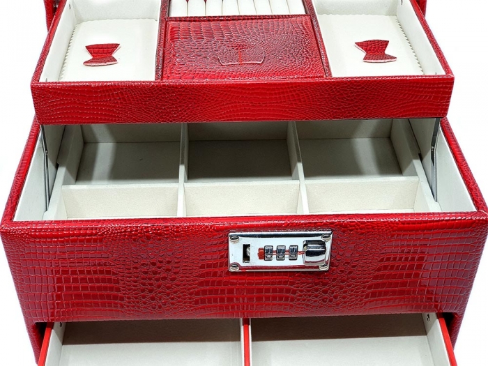 Cutie de bijuterii XL Secret Red Croco 30 cm X 20 cm [5]