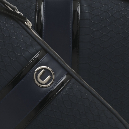 Cadou Business Geanta Laptop Ungaro Pitone Piele Blue & Butoni Noir by Borealy [2]