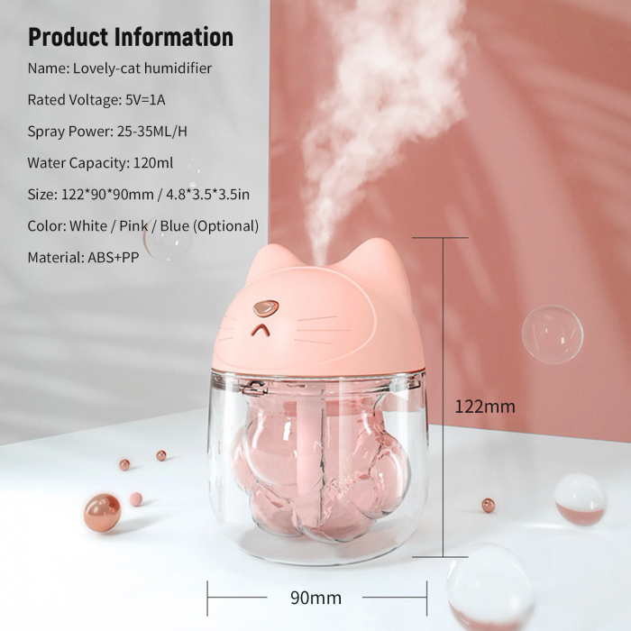 Umidificator Pink Cat + ventilator si lampa detasabila [6]