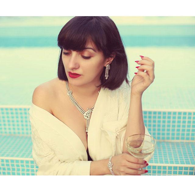 Orhidee Set Medalion, Cercei si Bratara by Borealy [2]