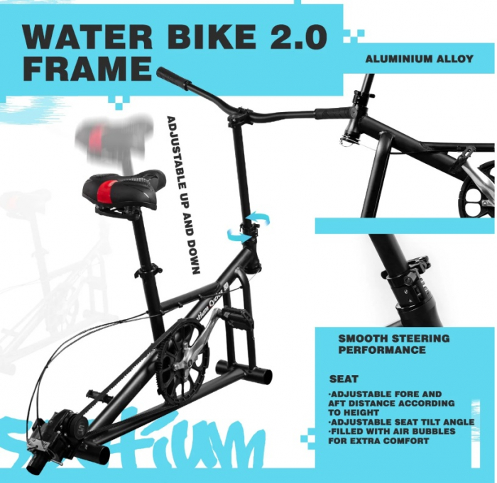 Închiriere Bicicleta pe Apa Dubla - WaterBike - Bicicleta care merge pe apa pentru 2 persoane - Unic in Romania [6]